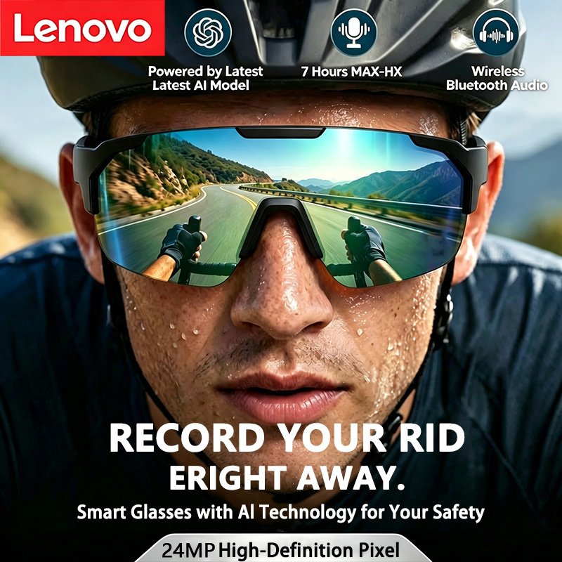 Smart Glasses Lens - แว่นตาอัจฉริยะ Lenovo 2400W AI พร้อมระบบสั่งงานด้วยเสียง AI