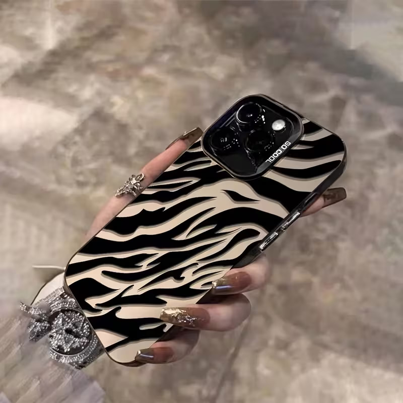 เคสกันกระแทก IMD ลายม้าลายสีดำ - Apple Iphone 15 Pro Max บทวิจารณ์และราคา